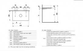 Стільниця Laufen Space 87х52 см з вирізом по центру HPL темний в'яз H4109531601031