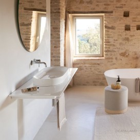 Столешница под раковину Catalano Horizon 125 см керамика глянцевый белый 1PC1255000