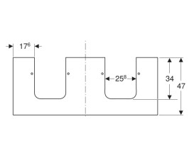 Столешница под раковину Geberit One 119х47,3 см вырез слева и справа керамогранит белый мрамор  505.175.00.1
