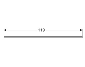 Столешница под раковину Geberit One 119х47,3 см вырез в центре керамогранит черный мрамор 505.115.00.2