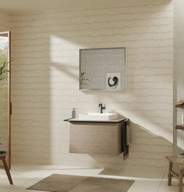 Столешница Hansgrohe Xelu Q 78х55 см с вырезом под раковину 50 см ДСП натуральный дуб 54094230