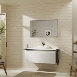 Столешница Hansgrohe Xelu Q 118х55 см с вырезом под раковину 50 см ДСП белый глянцевый 54096050