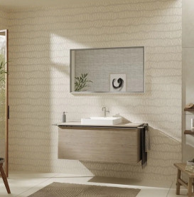 Столешница Hansgrohe Xelu Q 118х55 см с вырезом под раковину 50 см ДСП натуральный дуб 54096230