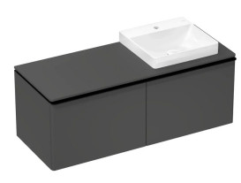 Столешница Hansgrohe Xelu Q 136х55 см вырез справа под раковину 50 см ДСП матовий сірий 54098910