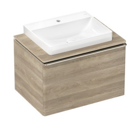 Столешница Hansgrohe Xelu Q 78х55 см с вырезом под раковину 60 см ДСП натуральный дуб 54109230