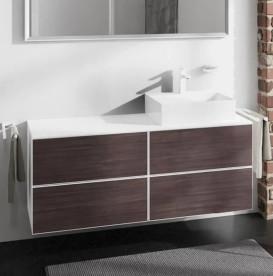 Столешница под раковину Hansgrohe Xevolos E 137х55 вырез справа МДФ матовый белый 54206700