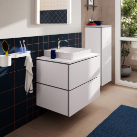 Столешница под раковину Hansgrohe Xilesa E 78х55 с вырезом по центру ДСП матовый белый 54269700