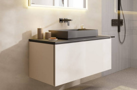 Столешница под раковину Hansgrohe Xilesa E 118х55 с вырезом по центру ДСП сланцево-серый матовый 54277760