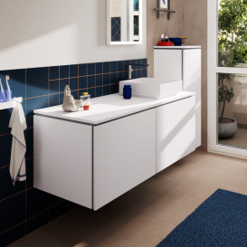 Столешница под раковину Hansgrohe Xilesa E 137,5х55 вырез справа ДСП матовый белый 54279700