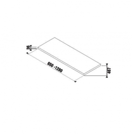 Столешница под раковину Jika Cubito 65-128 см белый H46J4200105001