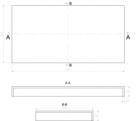 Столешница под раковину каменная Volle Solid surface 900х460х80 мм 10-40-7503