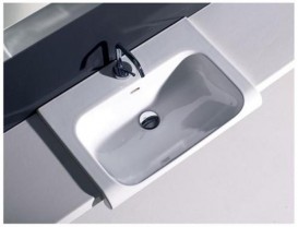 Столешница под раковину Kerasan Inka керамическая глянцевая 22х35,5 см белый 341601