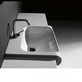 Столешница под раковину Kerasan Inka керамическая глянцевая 22х35,5 см белый 341601