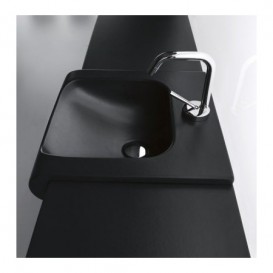 Столешница под раковину Kerasan Inka керамическая 22х35,5 см черный матовый 341631