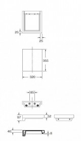 Стільниця під раковину Kerasan Inka керамічна 32х35,5 см декор 2 341734