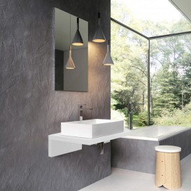 Столешница под раковину Ravak L 120 МДФ шпон белый глянец X000000832