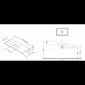 Столешница под раковину Ravak L 80 МДФ шпон дуб X000000833