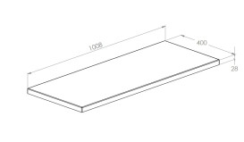 Столешница под раковину Roca Kwadro 100 см МДФ белый глянцевый A857965806