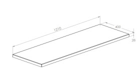 Стільниця під раковину Roca Kwadro 120 см МДФ горіх A857966579
