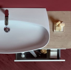 Стільниця під раковину у ванну кімнату Simas Vignoni 120х46 см ДСП світлий дуб VIM 1