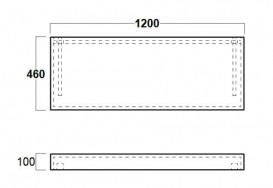 Стільниця під раковину у ванну кімнату Simas Vignoni 120х46 см ДСП світлий дуб VIM 1
