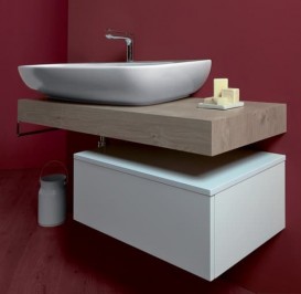 Столешница под раковину в ванную комнату Simas Vignoni 140х46 см ДСП светлый дуб VIM 2
