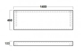 Столешница под раковину в ванную комнату Simas Vignoni 140х46 см ДСП светлый дуб VIM 2
