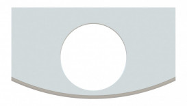 Столешница Snail Грация 90х50 см литьевой мрамор белый 128