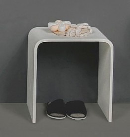 Стілець для ванної кам'яний Volle Solid surface білий 18-40-003