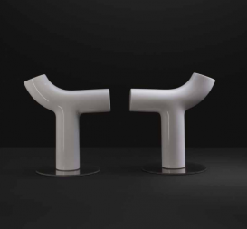 Стул Kerasan Artwork Cow в комплекте с стальным основанием белый матовый 4701K30