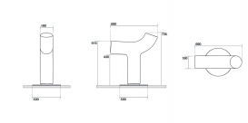 Стул Kerasan Artwork Cow в комплекте с стальным основанием чёрный матовый 4701K31