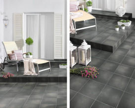 Ступінь з капіносом Paradyz Semir Grafit Kapinos Stopnica Prosta 30х33 см Z---300X330-1-SEMI.GTKP