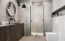 Створення душових дверей Radaway Furo Black DWJ RH 100 R 49,2х200 см права чорна/прозоре скло 10107492-54-01RU