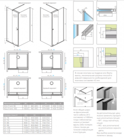 Створення душових дверей Radaway Furo Black KDJ RH 49.2х200 см розсувна права чорний/прозоре скло 10104492-54-01RU