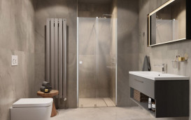 Створення душових дверей Radaway Furo DWJ RH 44.2х200 см розсувна права хром/прозоре скло 10107442-01-01RU