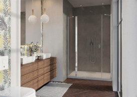 Створення душових дверей Radaway Nes 8 DWJS 79х200 см ліва хром/прозоре скло 10084790-01-01L