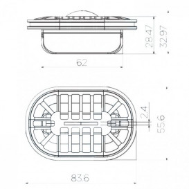 Сухий затвор для лінійних дренажних каналів Pestan Confluo 12501750