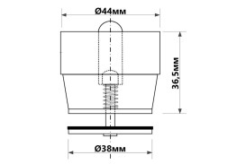 Сухой затвор для трапа McAlpine HCFG3-VALVE