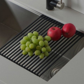 Сушарка для посуду Kroner KRP Matte-SCH4331-1 нержавіюча сталь/силікон чорний CV028240