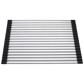 Сушарка для посуду Kroner KRP Matte-SCH4333-2 нержавіюча сталь/силікон хром/чорний CV028242