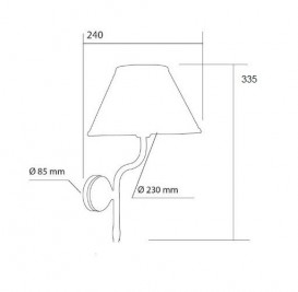 Светильник для ванной Kerasan Waldorf с абажуром белый/хром 7383K0