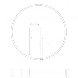 Тарелка для косметики каменная Volle Solid surface белый 18-40-137