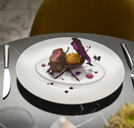 Тарілка кругла Villeroy & Boch Stella Cosmo Ø29 см преміум фарфор білий 16-4090-2645