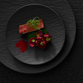 Тарелка круглая Villeroy & Boch The Rock Ø29 см премиум фарфор черный 16-4074-2701