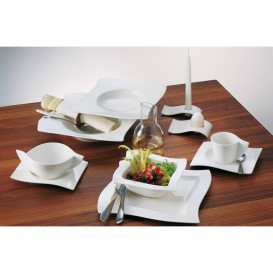 Тарілка квадратна глибока Villeroy & Boch NewWave 24х24 см преміум фарфор білий 10-2525-2709