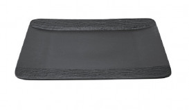 Тарелка квадратная Villeroy & Boch The Rock 28х28 см премиум фарфор черный 16-4074-2610