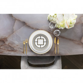 Тарілка плоска десертна Villeroy & Boch MetroChic 21.9 см білий/золото/чорний 10-4652-2641