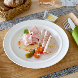 Тарілка плоска Villeroy & Boch Neufchatel Care 25.5 см преміум фарфор білий 16-4036-2630