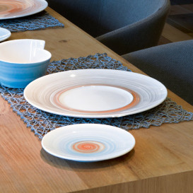 Тарілка Villeroy & Boch Amarah Taupe 29 см слонова кістка-червоний 16-4021-2795