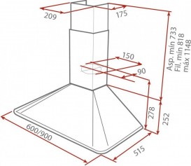 Витяжка для кухні Teka Rustica DOC 60.1 пристінна антрацит 40489313